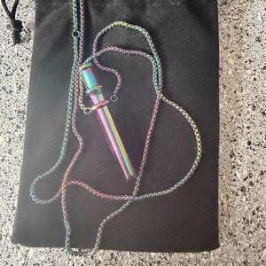 Incognito Compact Bump Straw Pendant Necklace Snuff Tool Jewelry SNOGO Clone RB